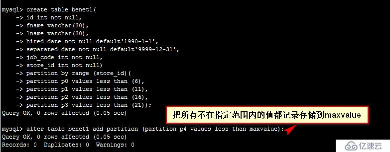 mysql分区及分表（二）