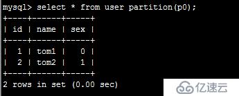 mysql分区及分表（一）