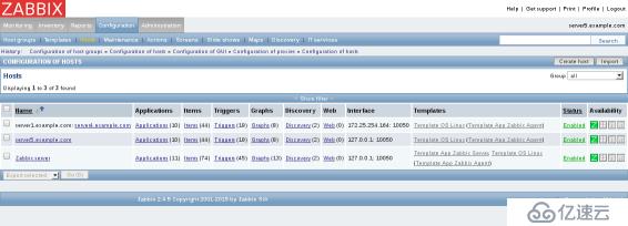 【Zabbix】 详细配置信息