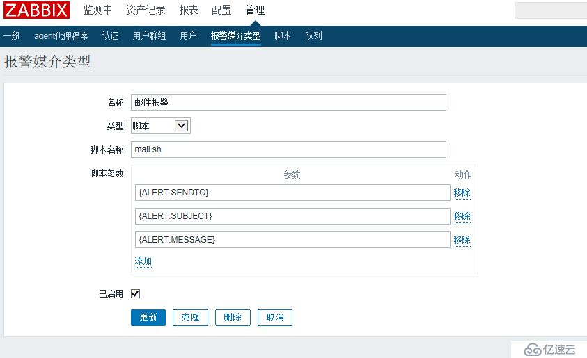 zabbix3.2.1邮件报警