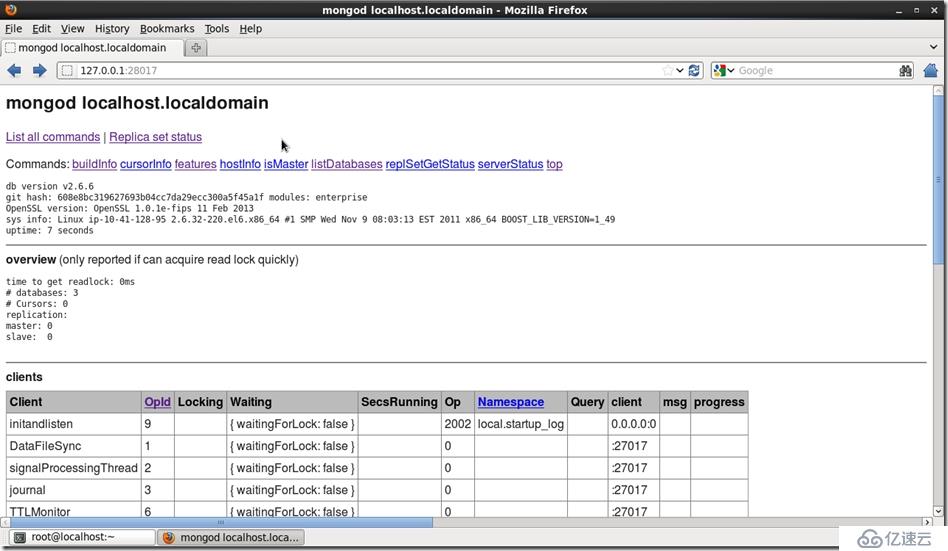 【MongoDB学习笔记11】MongoDB的WEB界面