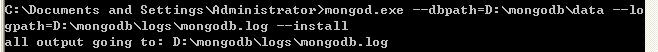 MongoDB在Windows下安装配置