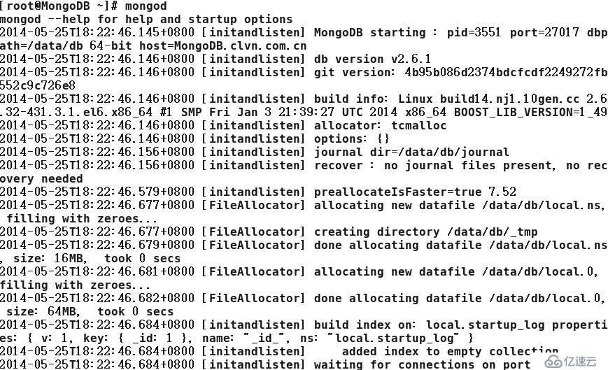 MongoDB在RHEL6.5下的安裝