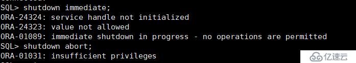 怎么解决Oracle数据库shutdown报错ORA-01031