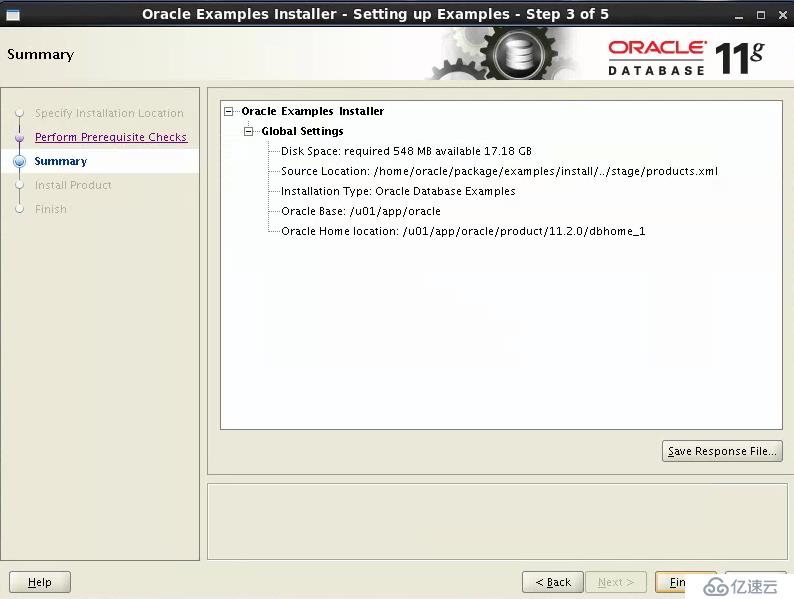 oracle11g 安装example用户