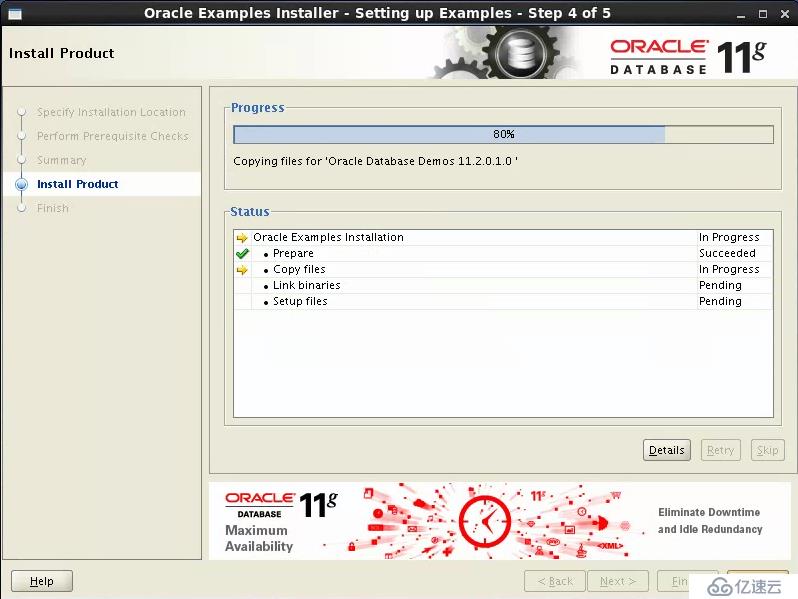oracle11g 安装example用户
