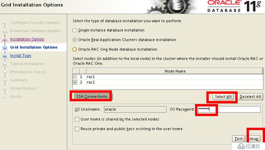 oracle rac 11.0.2.4初学者简要安装步骤