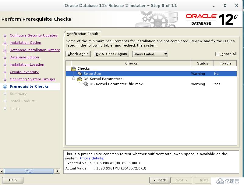 rhel7.2安装oracle 12C