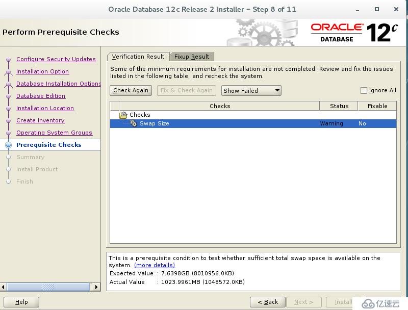 rhel7.2安裝oracle 12C