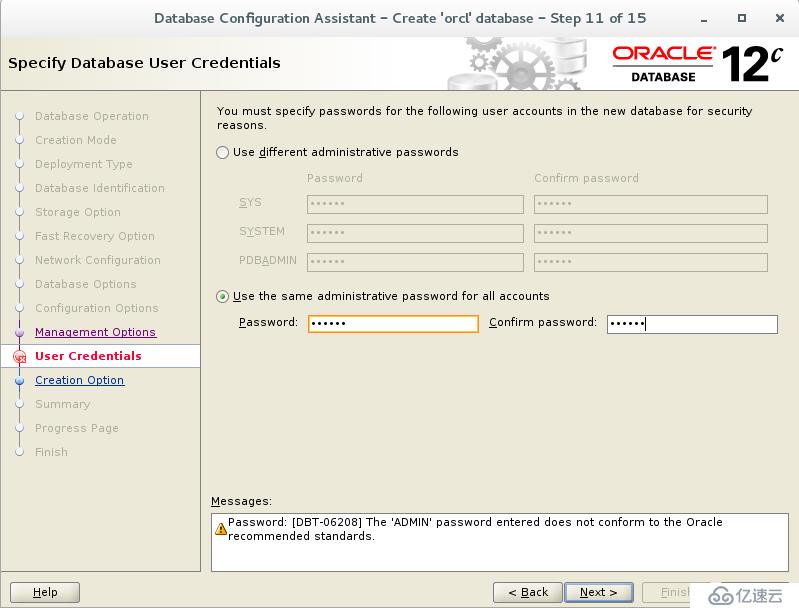 rhel7.2安装oracle 12C