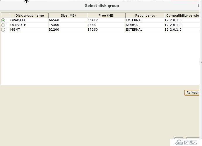 oracle 12c dbca 无法发现 asm diskgroup