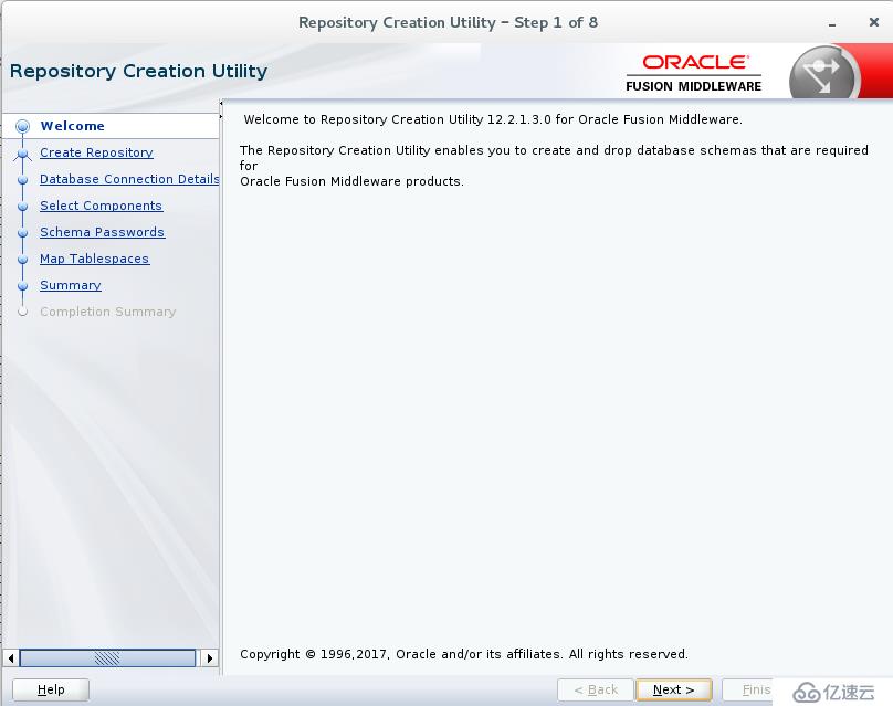 Oracle GoldenGate Studio 12.2.1.3安装-- RCU配置