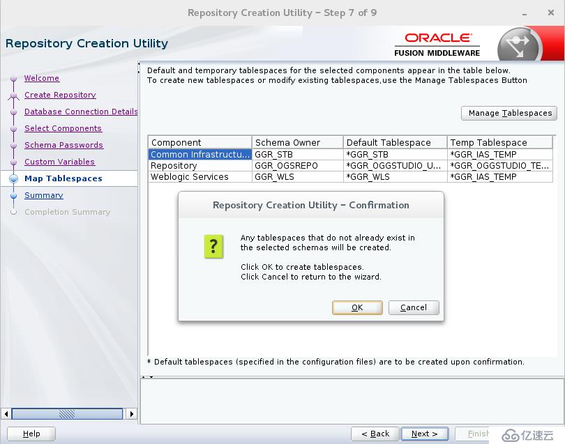 Oracle GoldenGate Studio 12.2.1.3安装-- RCU配置