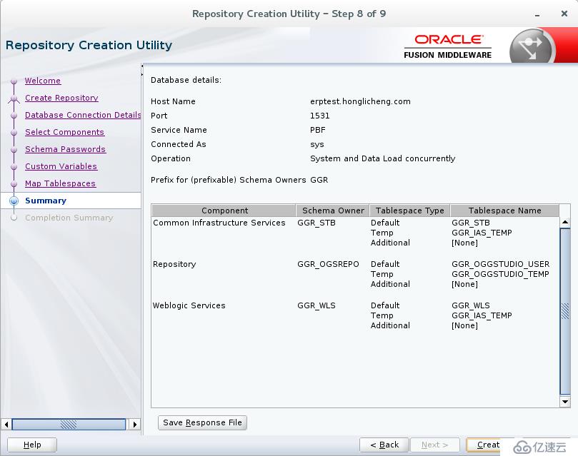 Oracle GoldenGate Studio 12.2.1.3安装-- RCU配置