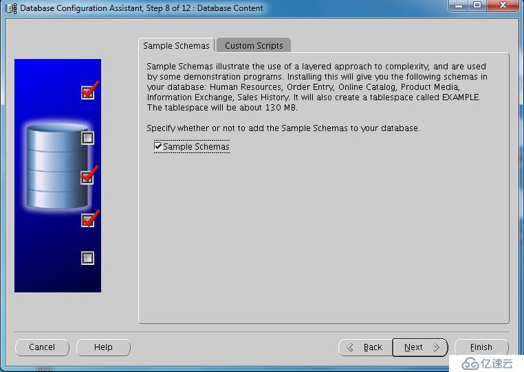 Oracle 12.2安装示例schema