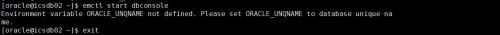  Environment variable ORACLE_UNQNAME not defined. Please set ORACLE_UNQNAME to database unique name