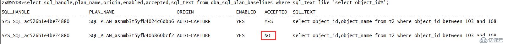 Oracle固定SQL的执行计划(二)---SPM