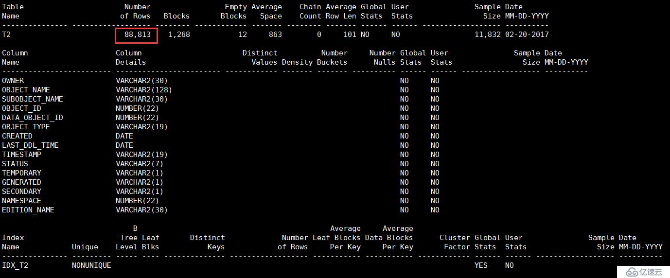 Oracle里收集与查看统计信息的方法