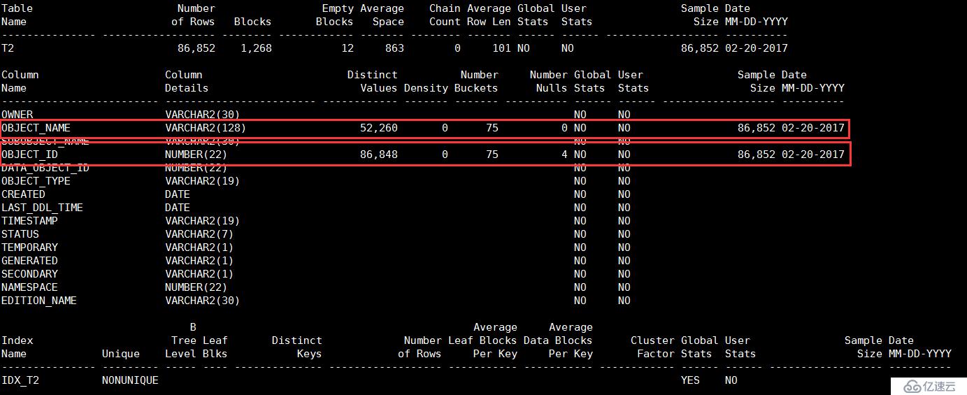 Oracle里收集与查看统计信息的方法