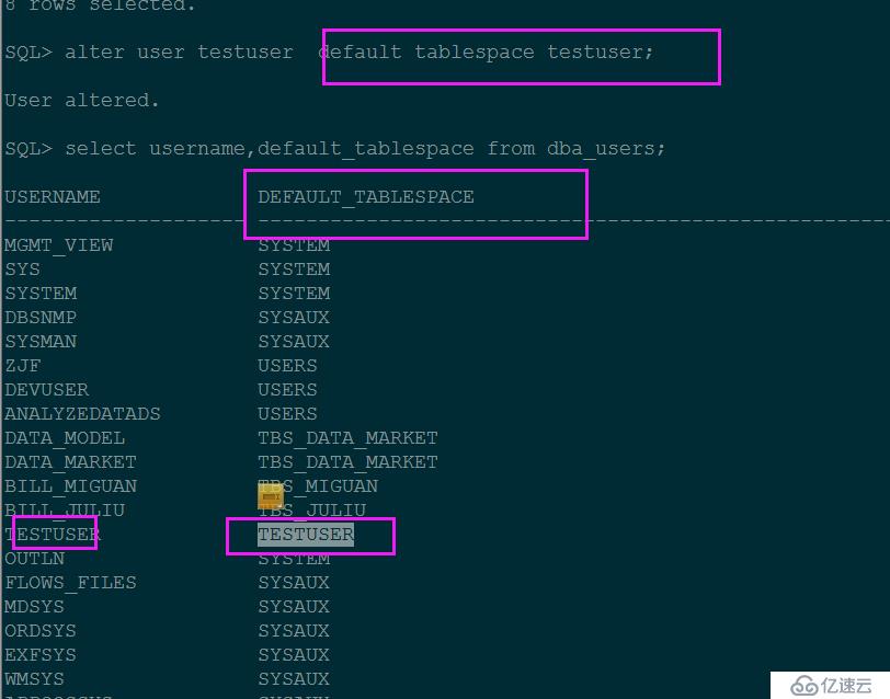 一个oracle 完整创建 tablespace 的例子