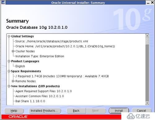 oracle linux 4.8安装oracle 10g rac环境之database安装