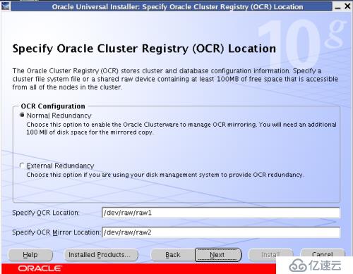 oracle linux 4.8安裝oracle 10g rac環(huán)境之cluster安裝