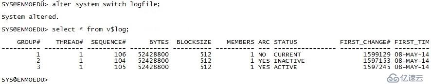 Oracle重做日志组状态及切换解析