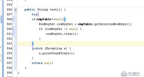 ORACLE ADF11g: 清空TABLE选中的行