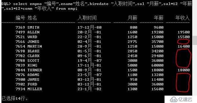 Oracle系列：（5）select子句