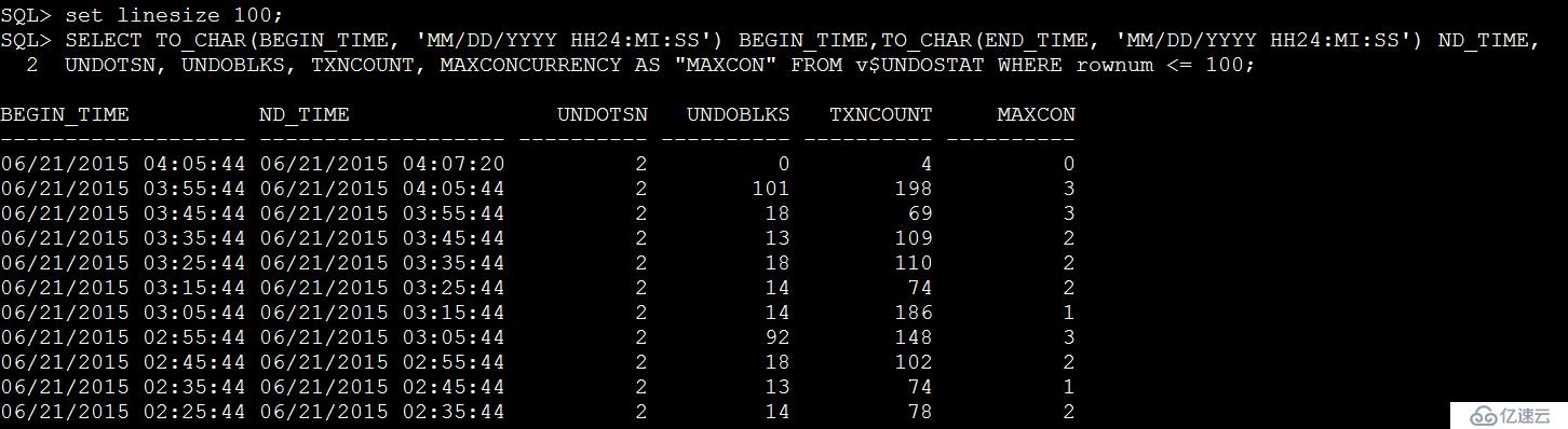 Oracle UNDO表空间的管理