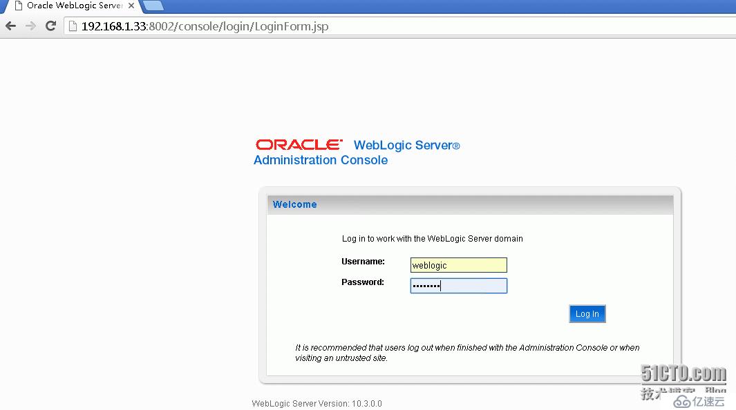 weblogic_server103.c的安裝及配置