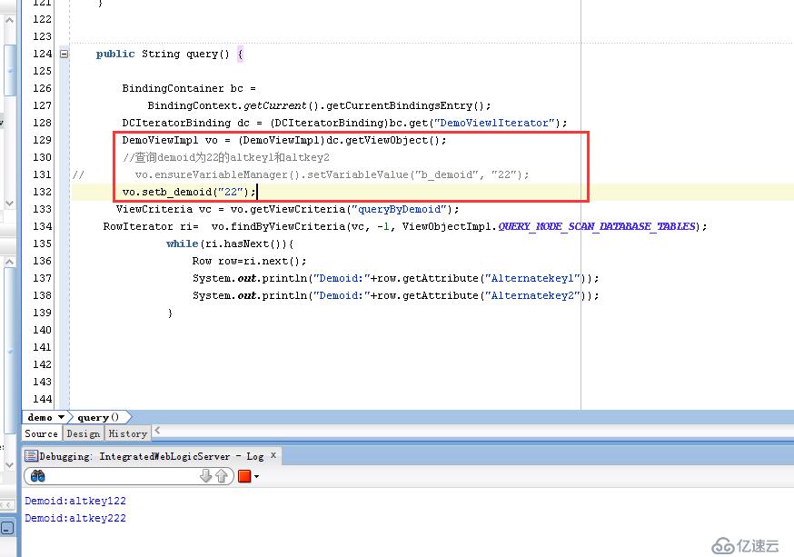 ORACLE ADF11g : VO綁定式查詢