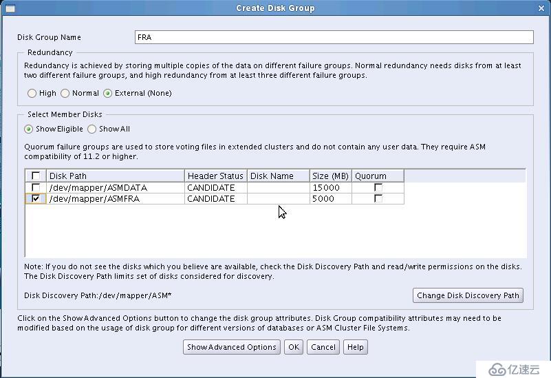 Installation Oracle11gR2 RAC---创建ASM磁盘组