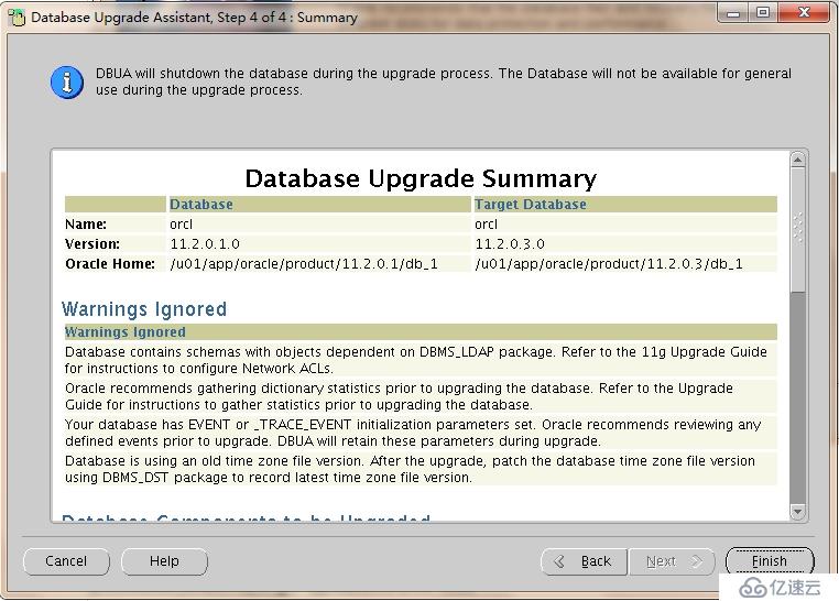 Oracle database 11.2.0.1 升级至 11.2.0.3  