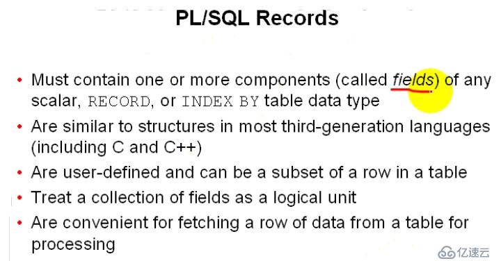 10.PL_SQL——PL_SQL中的复合数据类型之RECORDS