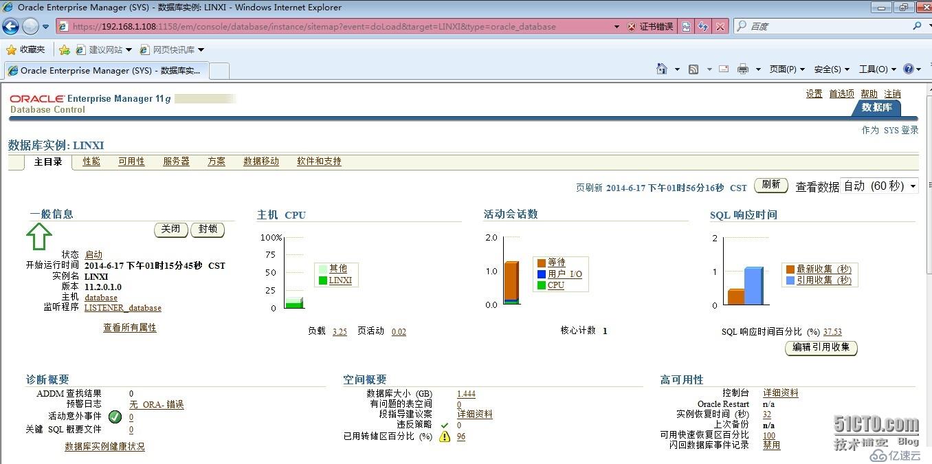 Oracle故障排除：emctl start dbconsole遇到错误：OC4J Configuration issue