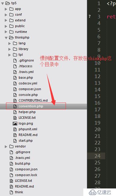 认识ThinkPHP的惯例配置文件