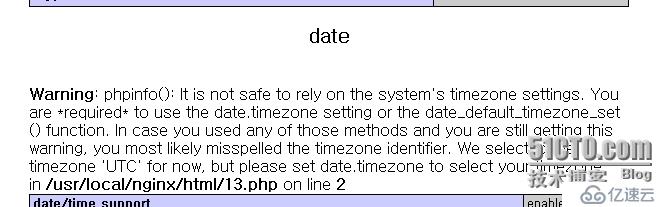 关于php5.4中date出现warning的解决方法