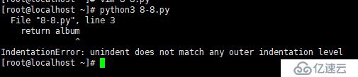 python中出现IndentationError:unindent does not match