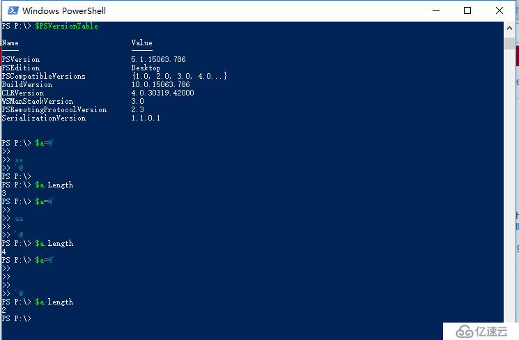 Powershell Here String 中換行在不同版本中的行為表現(xiàn)