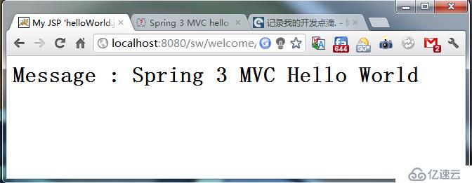 Spring MVC HelloWorld入门例子