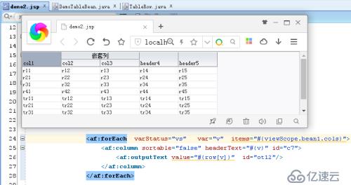 ADF Faces 表格應(yīng)用基礎(chǔ)案例二：動(dòng)態(tài)字段+事件處理【附樣例工程】