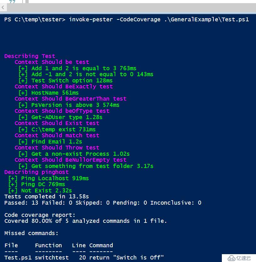 PowerShell Pester - Code Coverage