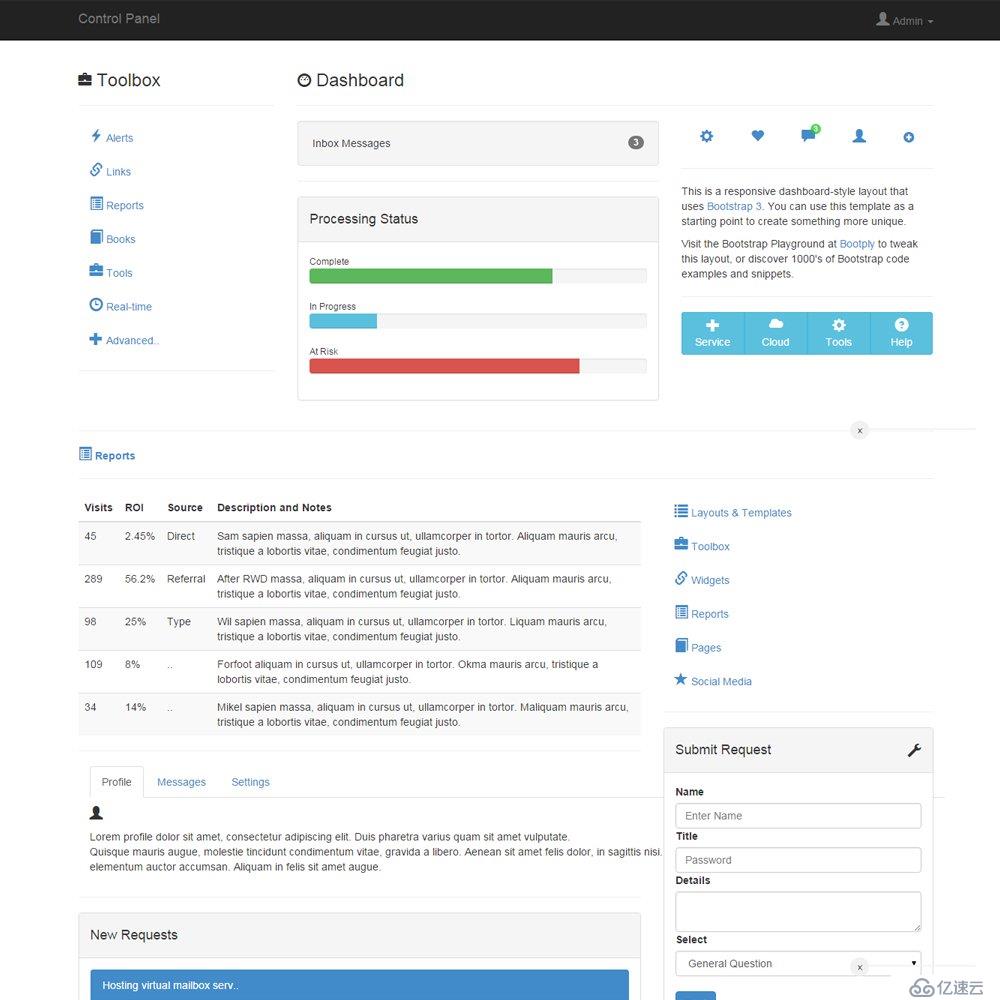 bootstrap——free bootstrap admin dashboard templates