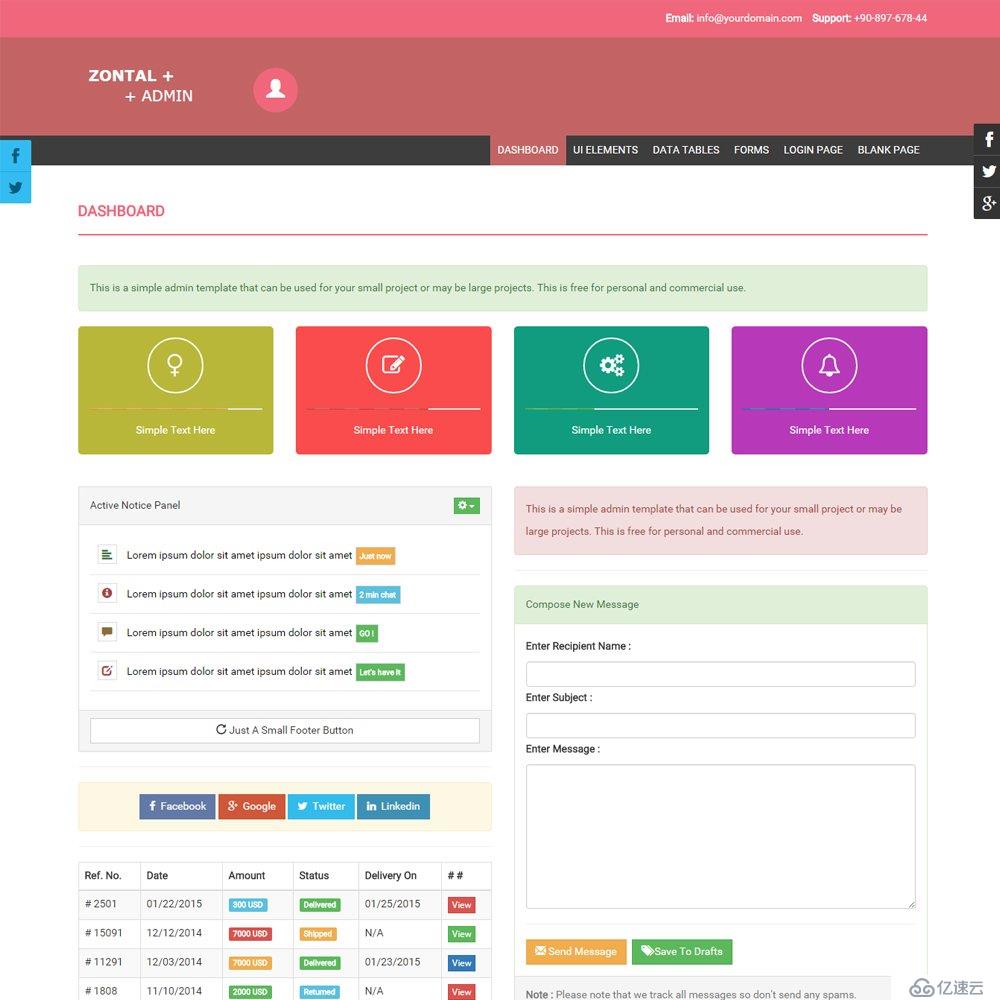 bootstrap——free bootstrap admin dashboard templates