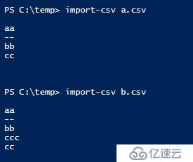 Powershell 比較 CSV文件