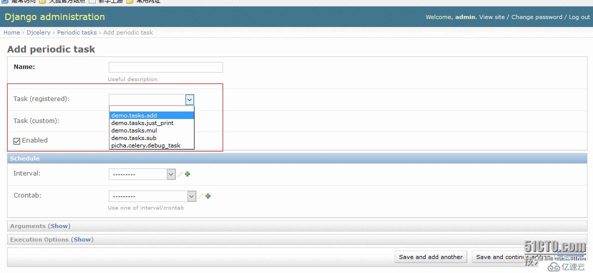 利用celery+django 在admin后台设置定时任务