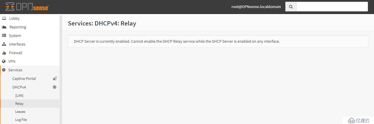 【OPNsense】18.1踩坑记录之一：接口、DHCP Service、DHCP RELAY