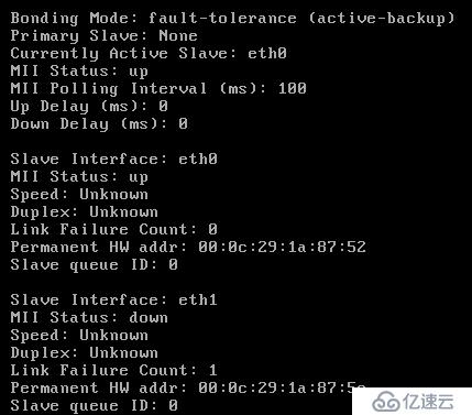 Linux之网络管理(5)多网卡bond单IP-主备模式