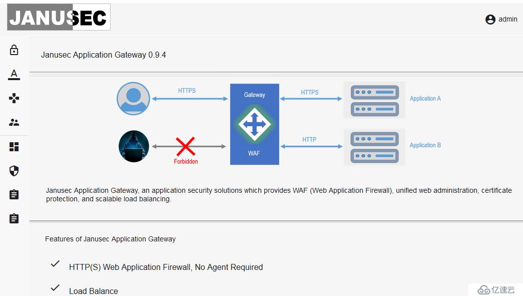 开源 WAF防火墙“Janusec Application Gateway” 搭建